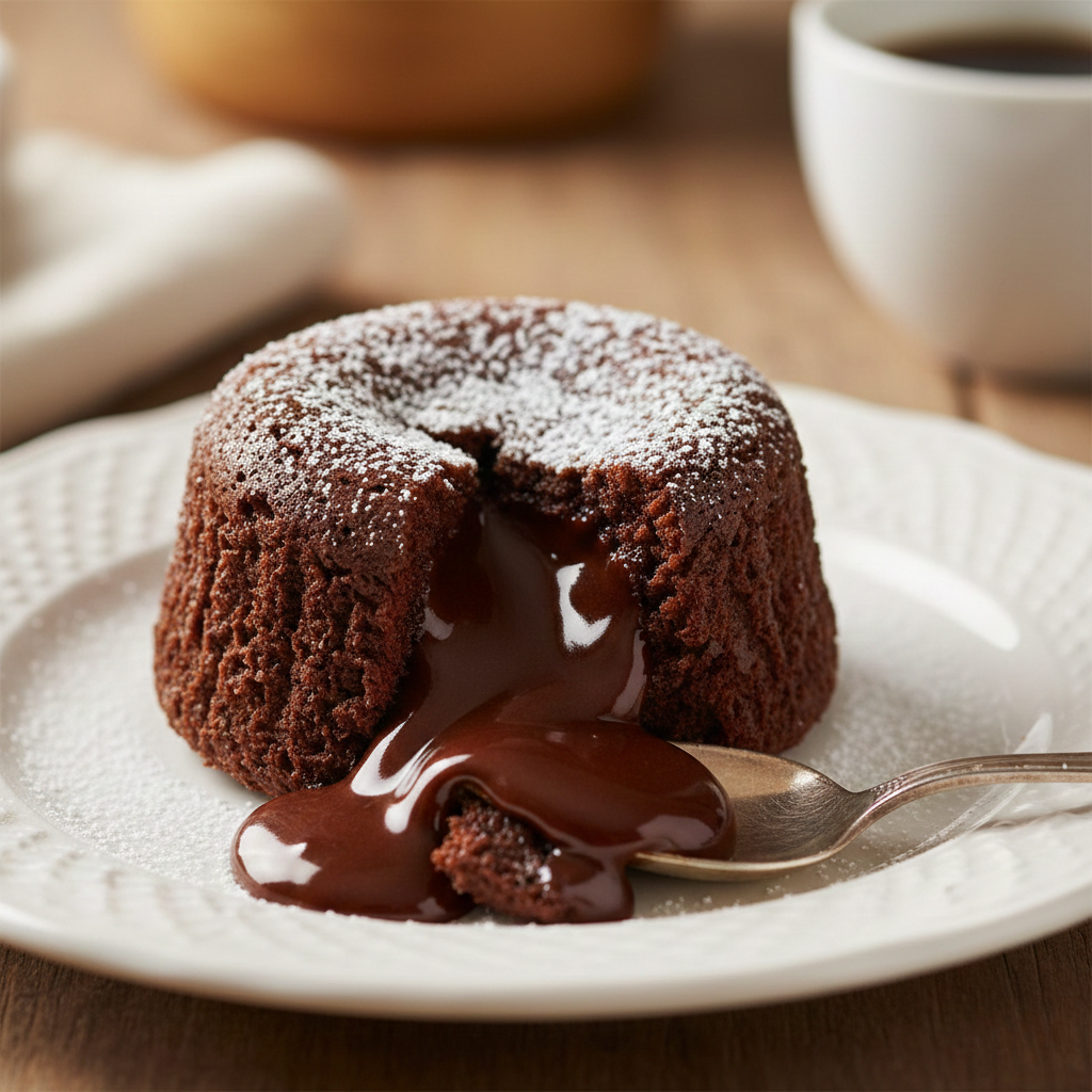Air Fryer Molten Chocolate Lava Cake